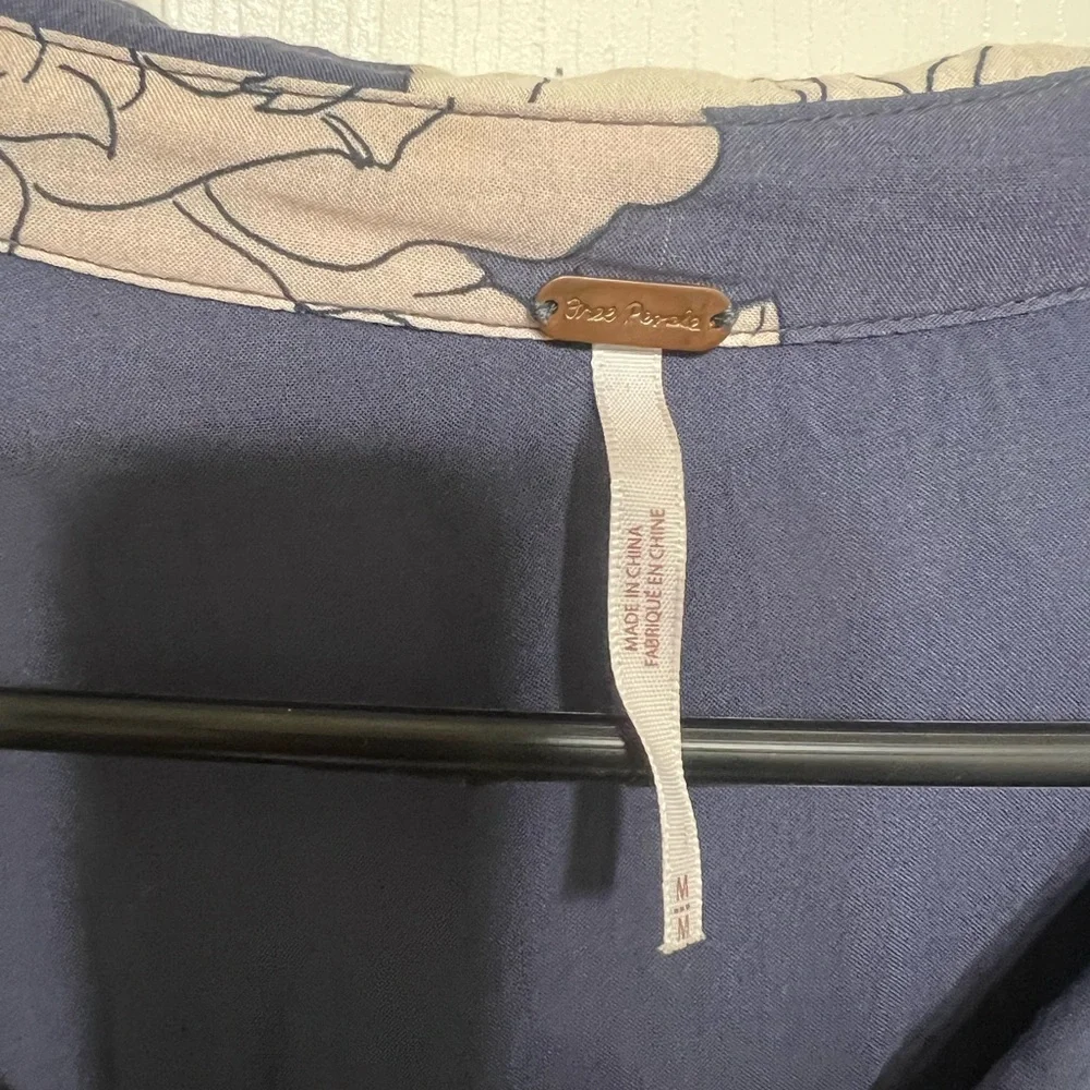 Free People Shake It Blue Floral Dress Size Medium - Picture 7 of 7